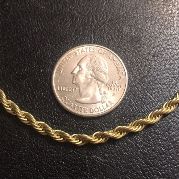 18 in gold rope Chain - Picture 5 of 5